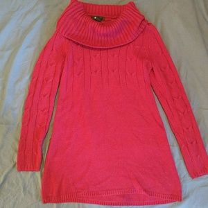 3/$20 Style & Co Red cowl neck cable sweater dress